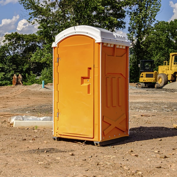 how often are the porta potties cleaned and serviced during a rental period in Kirby